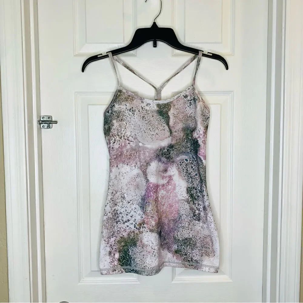 Lululemon Power Y Tank Sugar Crush Multi Print Size 6